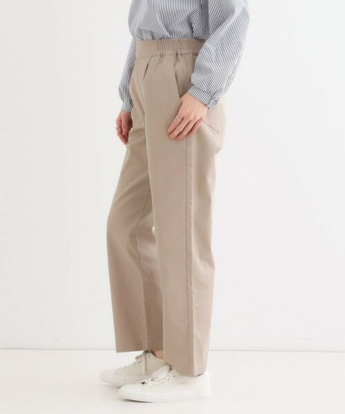 SHOO・LA・RUE / シューラルー パンツ | 【洗える/S-3L】ストレッチで楽な穿き心地 綿イージーストレートパンツ | 詳細10