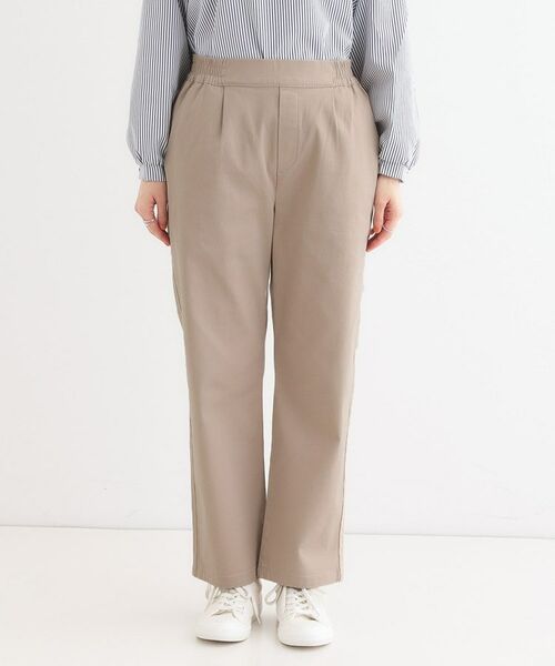 SHOO・LA・RUE / シューラルー パンツ | 【洗える/S-3L】ストレッチで楽な穿き心地 綿イージーストレートパンツ | 詳細13