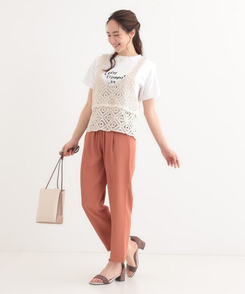 SHOO・LA・RUE / シューラルー パンツ | 【ひんやり/UV/S-LL】さらさらぷるん イージーテーパードパンツ | 詳細19