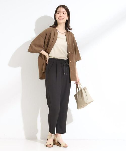 SHOO・LA・RUE / シューラルー パンツ | 【ひんやり/UV/S-LL】さらさらぷるん イージーテーパードパンツ | 詳細3