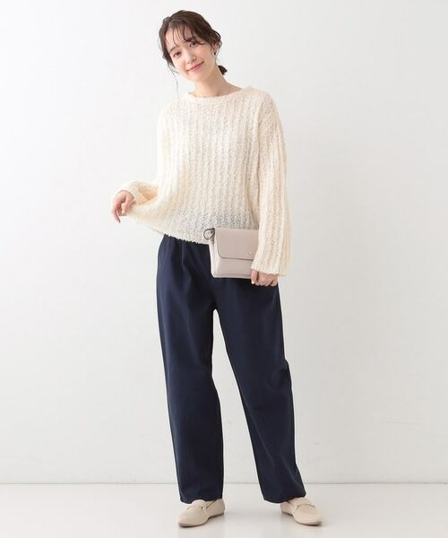 SHOO・LA・RUE / シューラルー パンツ | 【洗える/S-LL】脚のラインを拾いにくい 綿ツイルカーブパンツ | 詳細3