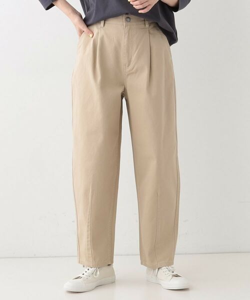 SHOO・LA・RUE / シューラルー パンツ | 【洗える/S-LL】脚のラインを拾いにくい 綿ツイルカーブパンツ | 詳細5