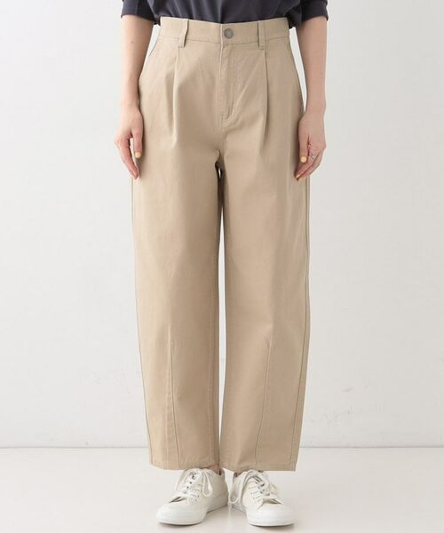 SHOO・LA・RUE / シューラルー パンツ | 【洗える/S-LL】脚のラインを拾いにくい 綿ツイルカーブパンツ | 詳細9