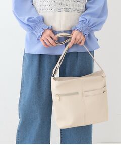 SHOO・LA・RUE / シューラルー ショルダーバッグ | 【ポケットたくさん】 フロント切り替えショルダーバッグ