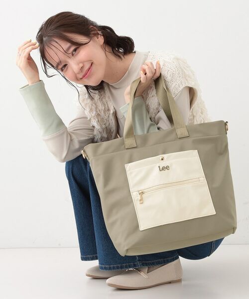 SHOO・LA・RUE/シューラルー 【Lee別注】2WAYトートバッグ グレージュ(050) 00 SHOO・LA・RUE/シューラルー 【Lee別注】2WAYトートバッグ グレージュ(050) 00