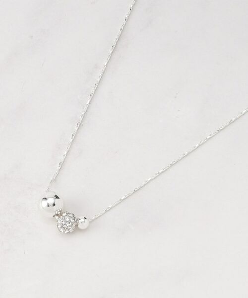 SHOO・LA・RUE/シューラルー 【2WAY】パヴェメタルボールネックレス シルバー(006) 00 SHOO・LA・RUE/シューラルー 【2WAY】パヴェメタルボールネックレス シルバー(006) 00