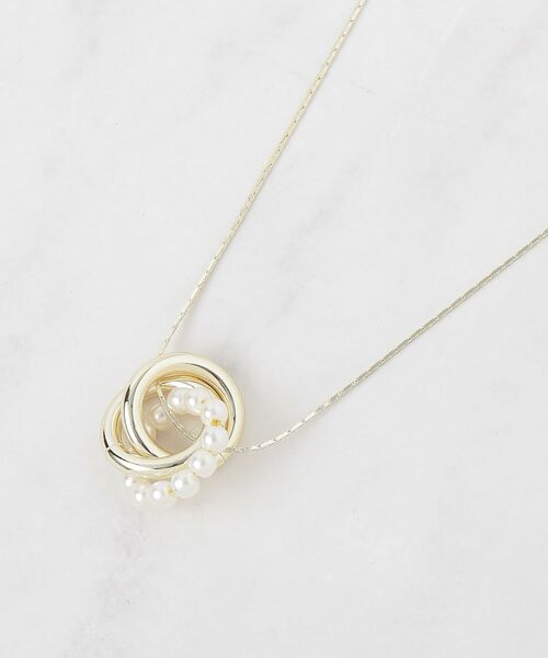 SHOO・LA・RUE/シューラルー ミニリング&フェイクパールネックレス ゴールド(007) 00 SHOO・LA・RUE/シューラルー ミニリング&フェイクパールネックレス ゴールド(007) 00