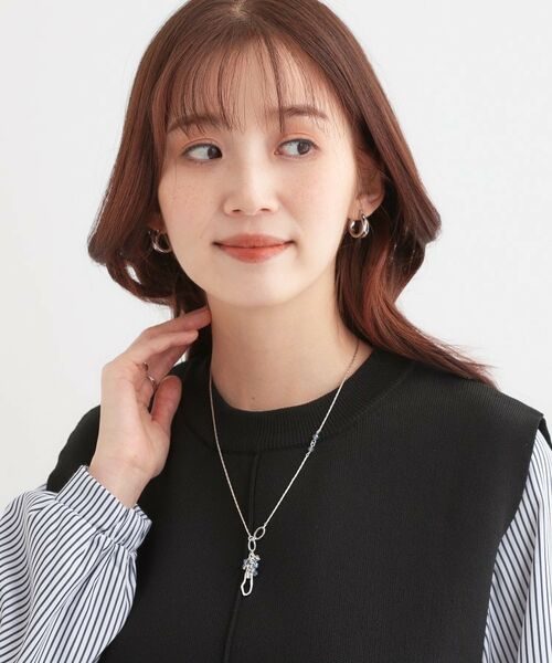 SHOO・LA・RUE / シューラルー ネックレス・ペンダント・チョーカー | ガラス房変形フープネックレス | 詳細7