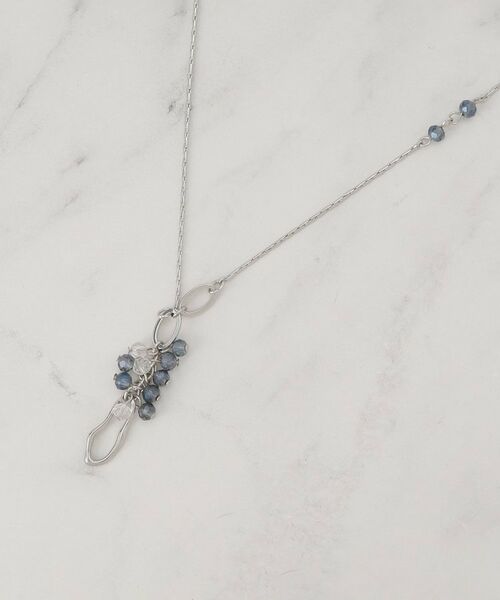 SHOO・LA・RUE/シューラルー ガラス房変形フープネックレス シルバー(006) 00 SHOO・LA・RUE/シューラルー ガラス房変形フープネックレス シルバー(006) 00