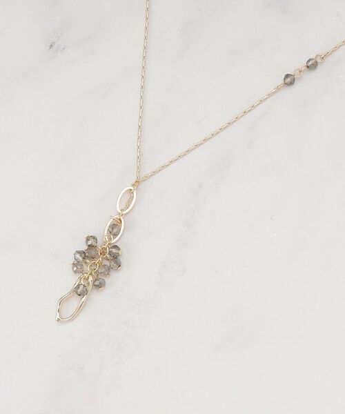 SHOO・LA・RUE/シューラルー ガラス房変形フープネックレス ゴールド(007) 00 SHOO・LA・RUE/シューラルー ガラス房変形フープネックレス ゴールド(007) 00
