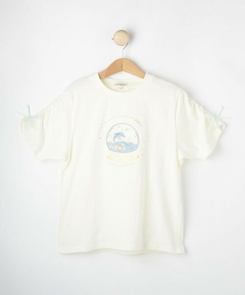 SHOO・LA・RUE/シューラルー 【100-150cm】スノードームオーガンジーTシャツ オフホワイト(003) 10(100cm) SHOO・LA・RUE/シューラルー 【100-150cm】スノードームオーガンジーTシャツ オフホワイト(003) 10(100cm)