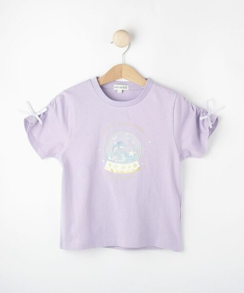 SHOO・LA・RUE/シューラルー 【100-150cm】スノードームオーガンジーTシャツ ラベンダー(080) 11(110cm) SHOO・LA・RUE/シューラルー 【100-150cm】スノードームオーガンジーTシャツ ラベンダー(080) 11(110cm)