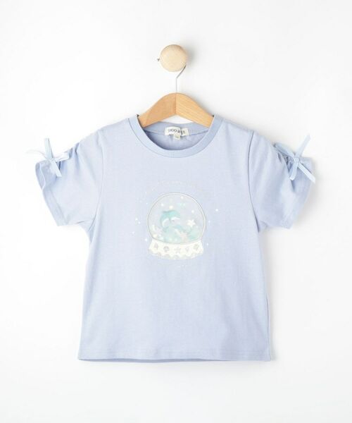 SHOO・LA・RUE/シューラルー 【100-150cm】スノードームオーガンジーTシャツ サックスブルー(090) 15(150cm) SHOO・LA・RUE/シューラルー 【100-150cm】スノードームオーガンジーTシャツ サックスブルー(090) 15(150cm)