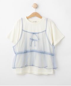 SHOO・LA・RUE / シューラルー Tシャツ | 【130-150cm】チュールキャミドッキングTシャツ