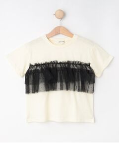 SHOO・LA・RUE / シューラルー Tシャツ | 【100-120cm】チュールドッキングTシャツ