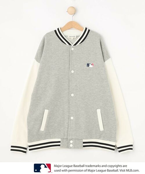 SHOO・LA・RUE/シューラルー 【MLB】裏毛スタジャン グレー(012) 15(150cm) SHOO・LA・RUE/シューラルー 【MLB】裏毛スタジャン グレー(012) 15(150cm)