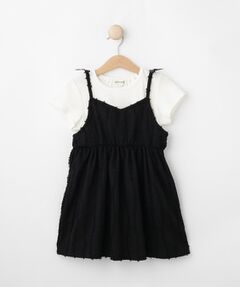 SHOO・LA・RUE / シューラルー その他トップス | 【100-150cm/2点セット】ポコポコの表面感が魅力 楊柳キャミチュニック＋Tシャツ