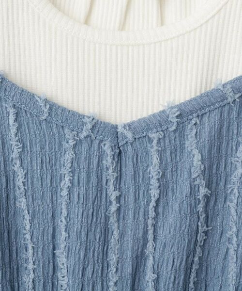 SHOO・LA・RUE / シューラルー その他トップス | 【100-150cm/2点セット】ポコポコの表面感が魅力 楊柳キャミチュニック＋Tシャツ | 詳細6
