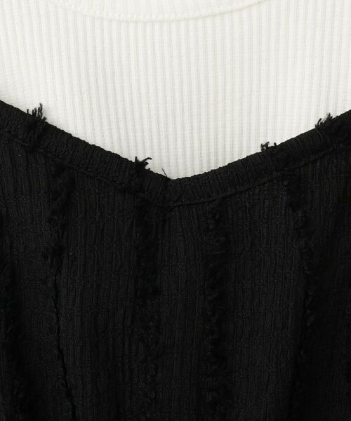 SHOO・LA・RUE / シューラルー その他トップス | 【100-150cm/2点セット】ポコポコの表面感が魅力 楊柳キャミチュニック＋Tシャツ | 詳細7