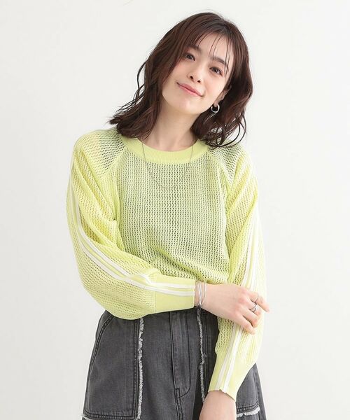 SHOO・LA・RUE / シューラルー ニット・セーター | 麻タッチメッシュラインニット | 詳細10