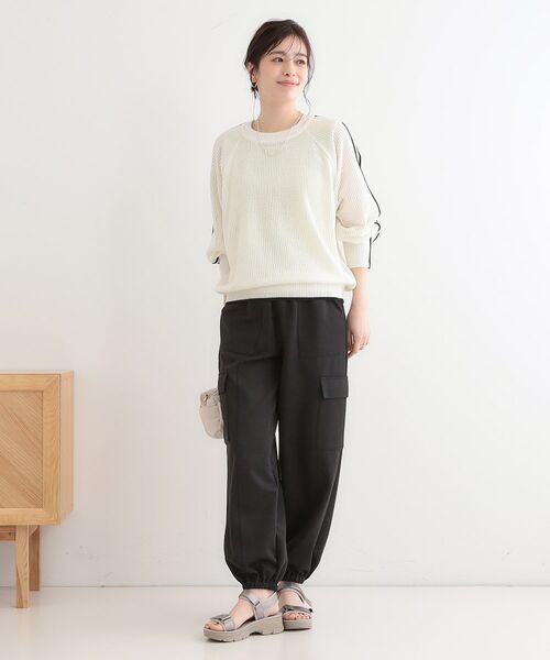 SHOO・LA・RUE / シューラルー ニット・セーター | 麻タッチメッシュラインニット | 詳細3