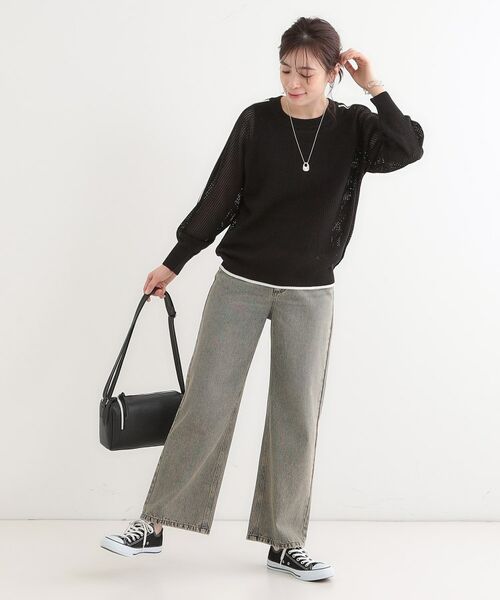 SHOO・LA・RUE / シューラルー ニット・セーター | 麻タッチメッシュラインニット | 詳細7