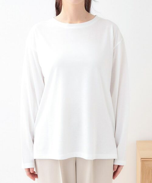 SHOO・LA・RUE / シューラルー ニット・セーター | 【S-LL/2枚セット】シアー感も楽しめる 光沢カノコ編み配色ニット+ロンT | 詳細23