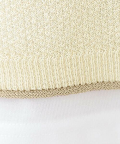 SHOO・LA・RUE / シューラルー ニット・セーター | 【S-LL/2枚セット】シアー感も楽しめる 光沢カノコ編み配色ニット+ロンT | 詳細4