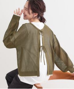 SHOO・LA・RUE / シューラルー その他トップス | 【S-LL/2点セット】前後2WAYで着られるメッシュニット＋ロゴTシャツ