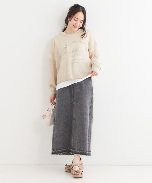 SHOO・LA・RUE / シューラルー その他トップス | 【S-LL/2点セット】前後2WAYで着られるメッシュニット＋ロゴTシャツ | 詳細13