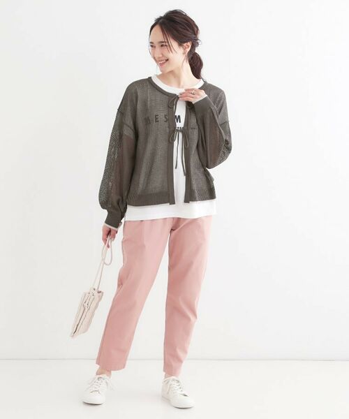 SHOO・LA・RUE / シューラルー その他トップス | 【S-LL/2点セット】前後2WAYで着られるメッシュニット＋ロゴTシャツ | 詳細19