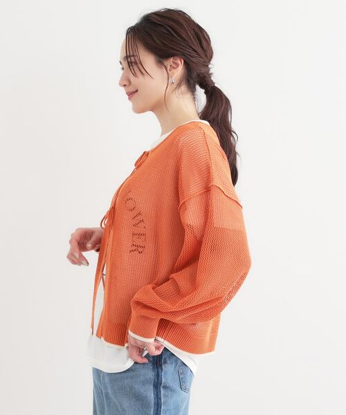 SHOO・LA・RUE / シューラルー その他トップス | 【S-LL/2点セット】前後2WAYで着られるメッシュニット＋ロゴTシャツ | 詳細2