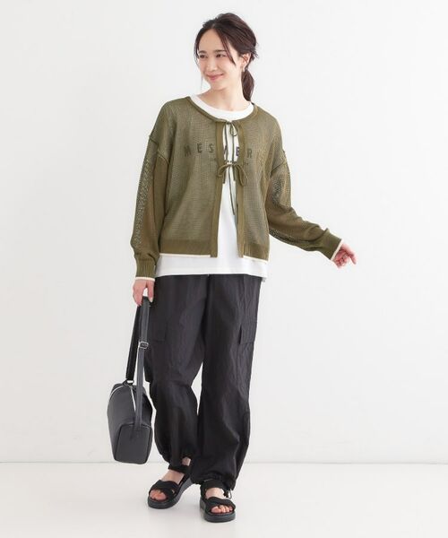 SHOO・LA・RUE / シューラルー その他トップス | 【S-LL/2点セット】前後2WAYで着られるメッシュニット＋ロゴTシャツ | 詳細26