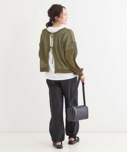 SHOO・LA・RUE / シューラルー その他トップス | 【S-LL/2点セット】前後2WAYで着られるメッシュニット＋ロゴTシャツ | 詳細27