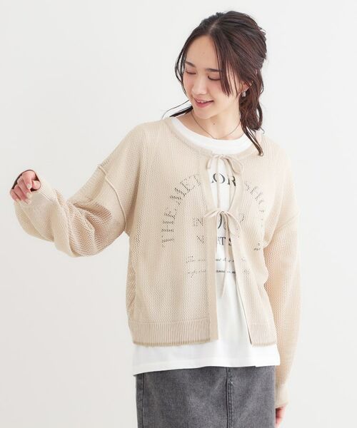 セール】 【S-LL/2点セット】前後2WAYで着られるメッシュニット