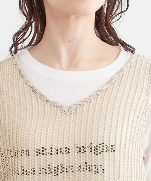 SHOO・LA・RUE / シューラルー その他トップス | 【2点セット】メッシュニットベスト×ロゴTシャツセット | 詳細16