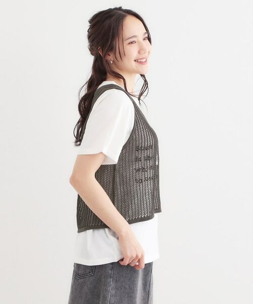 美品　CLANE ボレロ セットアップ メッシュ ニット トップス　２枚セット 3/21（火）発売アイテムをご紹介。女性らしいシルエットの
