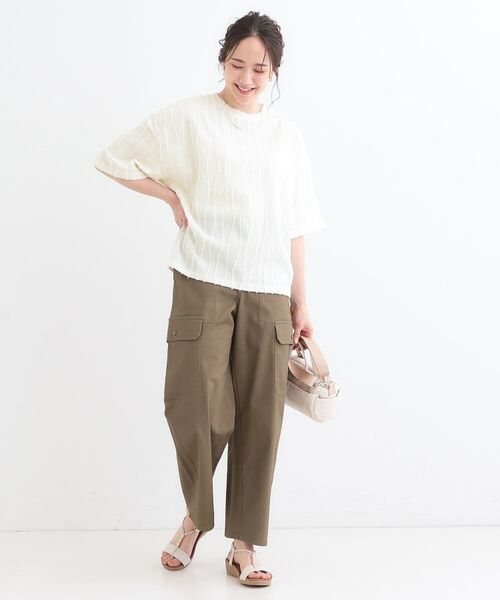 SHOO・LA・RUE / シューラルー カットソー | 1枚で着映え ジャカードフリンジ5分袖トップス | 詳細11