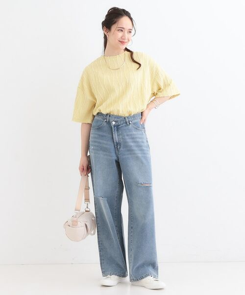 SHOO・LA・RUE / シューラルー カットソー | 1枚で着映え ジャカードフリンジ5分袖トップス | 詳細15