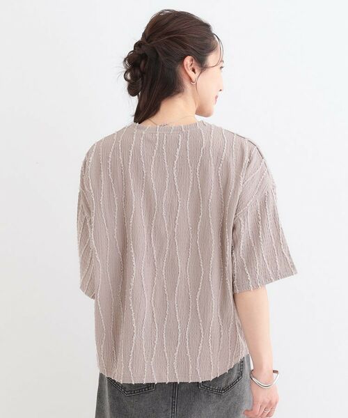 SHOO・LA・RUE / シューラルー カットソー | 1枚で着映え ジャカードフリンジ5分袖トップス | 詳細6