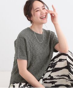 SHOO・LA・RUE / シューラルー カットソー | 【S-LL】ぽこぽこ素材がこなれ見え ドルマントップス