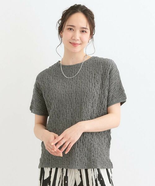 SHOO・LA・RUE / シューラルー カットソー | 【S-LL】ぽこぽこ素材がこなれ見え ドルマントップス | 詳細5