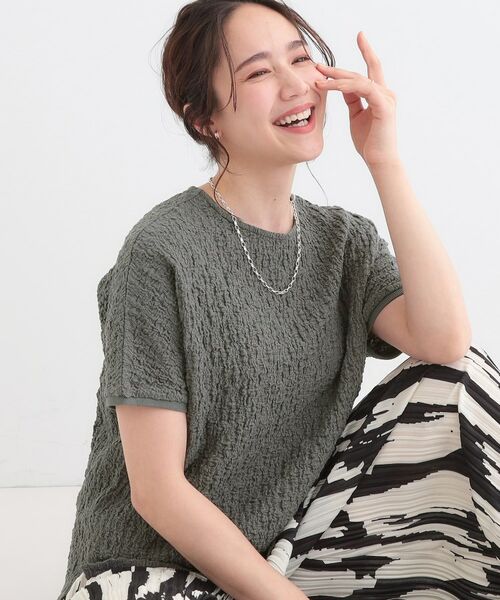 SHOO・LA・RUE/シューラルー ポコポコドルマンプルオーバー チャコールグレー(013) 03(L) SHOO・LA・RUE/シューラルー ポコポコドルマンプルオーバー チャコールグレー(013) 03(L)