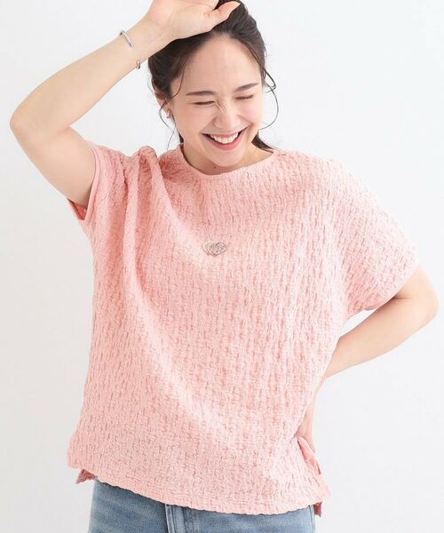 SHOO・LA・RUE/シューラルー ポコポコドルマンプルオーバー ライトピンク(070) 04(LL) SHOO・LA・RUE/シューラルー ポコポコドルマンプルオーバー ライトピンク(070) 04(LL)