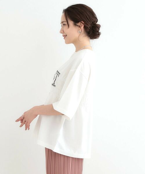 SHOO・LA・RUE / シューラルー Tシャツ | 胸シャーリング ロゴTシャツ | 詳細2