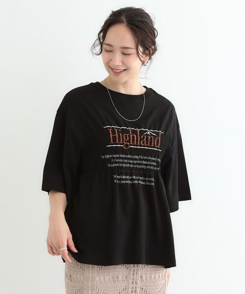 SHOO・LA・RUE / シューラルー Tシャツ | 胸シャーリング ロゴTシャツ | 詳細5