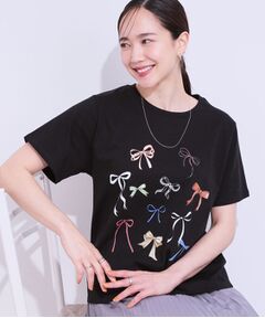 SHOO・LA・RUE / シューラルー Tシャツ | 【洗える/S-LL】選べる4柄 プリントアソート ベーシックTシャツ