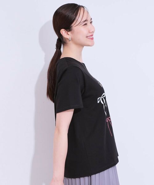 SHOO・LA・RUE / シューラルー Tシャツ | 【洗える/S-LL】選べる4柄 プリントアソート ベーシックTシャツ | 詳細18