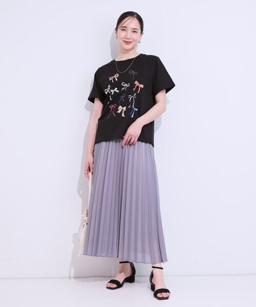 SHOO・LA・RUE / シューラルー Tシャツ | 【洗える/S-LL】選べる4柄 プリントアソート ベーシックTシャツ | 詳細19