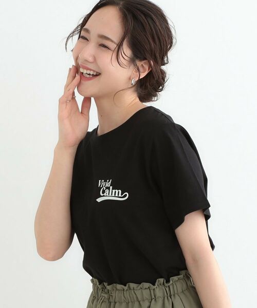SHOO・LA・RUE/シューラルー プリントアソート ベーシックTシャツ ブラック(419) 03(L) SHOO・LA・RUE/シューラルー プリントアソート ベーシックTシャツ ブラック(419) 03(L)